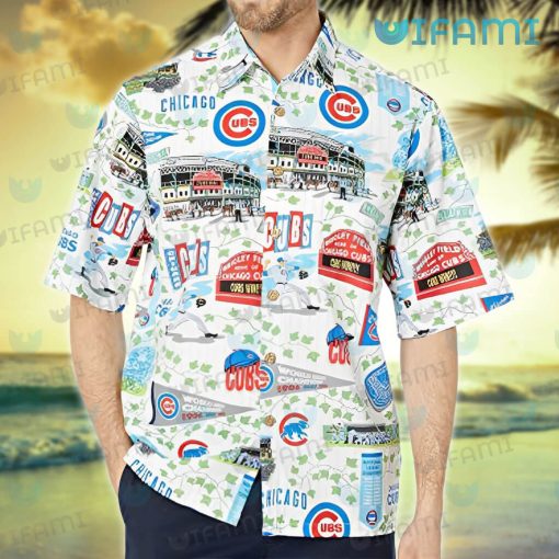 Cubs Hawaiian Shirt Wrigley Field Cubs Win Chicago Cubs Gift