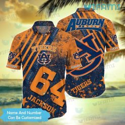 Custom Auburn Hawaiian Shirt Grunge Pattern Auburn Gift