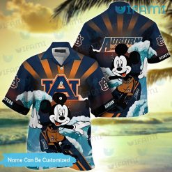 Custom Auburn Hawaiian Shirt Mickey Surfing Beach Auburn Gift