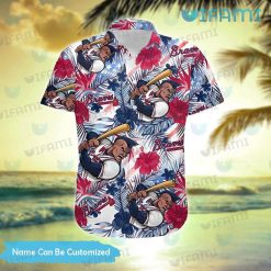 Custom Braves Hawaiian Shirt Mascot Pattern Atlanta Braves Present