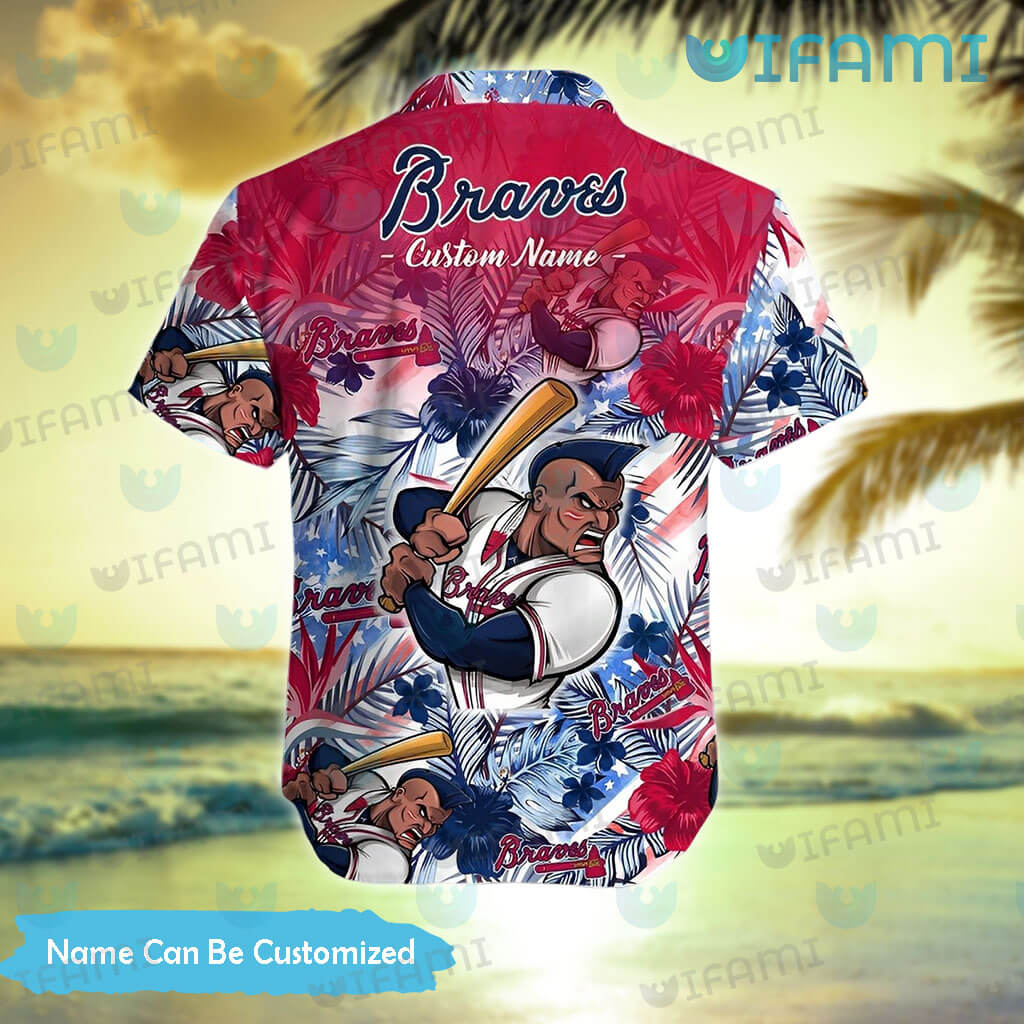 Custom Braves Hawaiian Shirt Mascot Pattern Atlanta Braves Gift -  Personalized Gifts: Family, Sports, Occasions, Trending