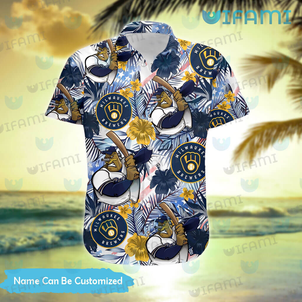 Milwaukee Brewers MLB Hawaiian Shirt Custom Getaways Aloha Shirt - Trendy  Aloha