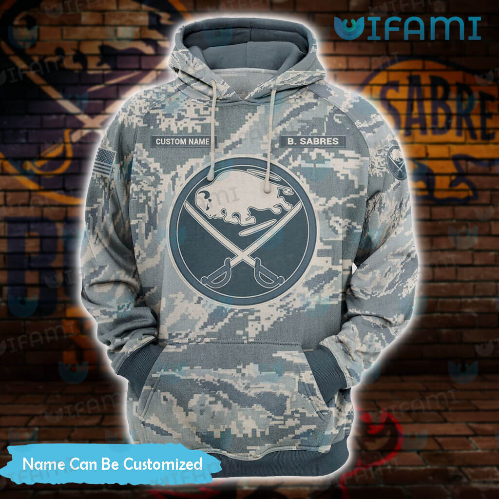 BUFFALO SABRES GOAT HEAD HEATHER GREY Hoodie