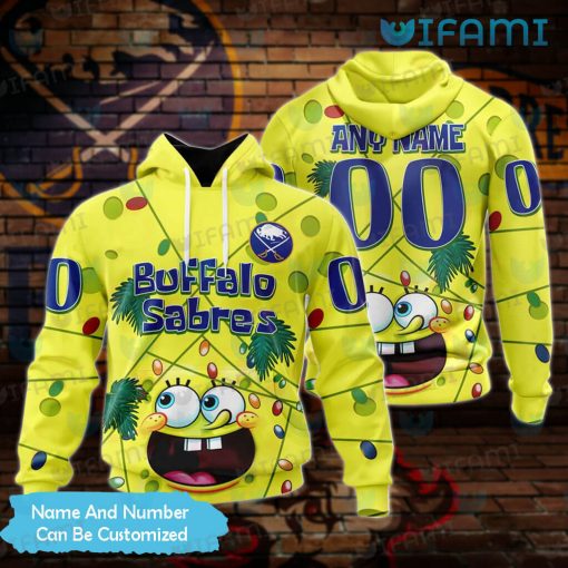 Custom Buffalo Sabres Hoodie 3D SpongeBob Lights Sabres Gift