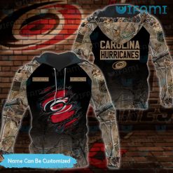 Custom Carolina Hurricanes Hoodie 3D Camo Ripped Logo Carolina Hurricanes Gift