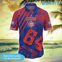 Custom Cubs Hawaiian Shirt Grunge Pattern Chicago Cubs Present