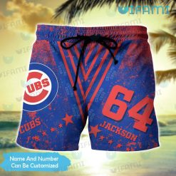 Custom Cubs Hawaiian Shirt Grunge Pattern Chicago Cubs Short
