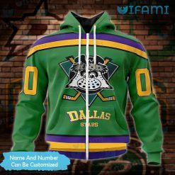 Custom Dallas Stars Hoodie 3D Mighty Ducks Dallas Stars Zipper
