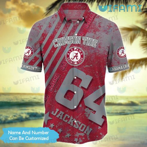 Custom Hawaiian Alabama Shirt Grunge Pattern Alabama Football Gift