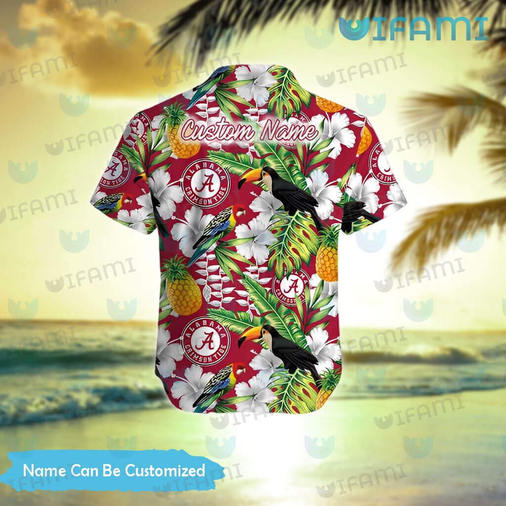 Detroit Red Wings Tropical Floral Custom Name Aloha Hawaiian Shirt