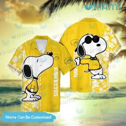 Custom Hawkeyes Hawaiian Shirt Snoopy Kiss Logo Iowa Hawkeyes Gift
