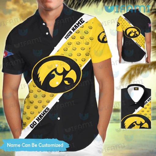 Custom Iowa Hawkeyes Hawaiian Shirt Big Logo New Hawkeye Gifts