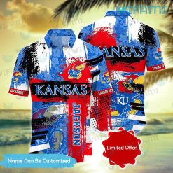 Custom Jayhawks Hawaiian Shirt Grunge Pattern Kansas Jayhawks Gift