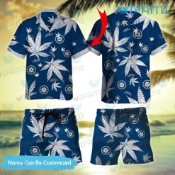 Custom Mariners Hawaiian Shirt Cannabis Leaf Seattle Mariners Gift