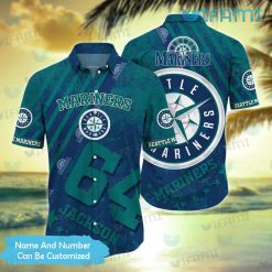 Custom Mariners Hawaiian Shirt Palm Leaf Seattle Mariners Gift