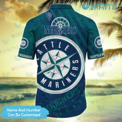 Custom Mariners Hawaiian Shirt Grunge Pattern Seattle Mariners Gift