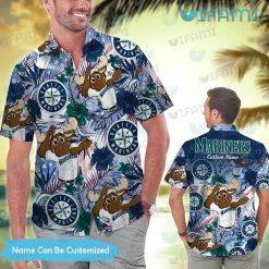 Custom Mariners Hawaiian Shirt Cannabis Leaf Seattle Mariners Gift