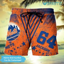 Custom Mets Hawaiian Shirt Stripe Pattern New York Mets Short