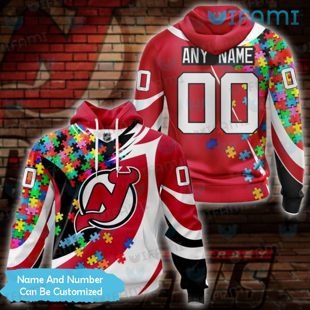 Custom Lace up Hockey Hoodie With Name & Number Personalized 