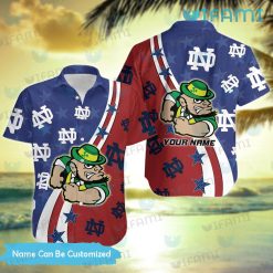 Custom Notre Dame Hawaiian Shirt Mascot Logo Notre Dame Gift