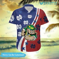 Custom Notre Dame Hawaiian Shirt Mascot Logo Notre Dame Present
