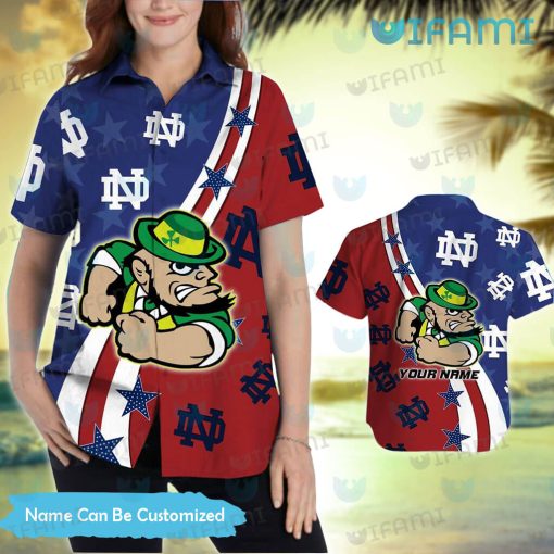Custom Notre Dame Hawaiian Shirt Mascot Logo Notre Dame Gift