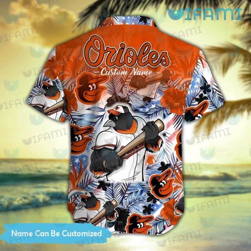 Custom Orioles Hawaiian Shirt Mascot Tropical Summer Baltimore Orioles Gift