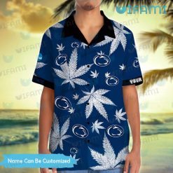 Custom Penn State Hawaiian Shirt Cannabis Leaf Penn State Gift
