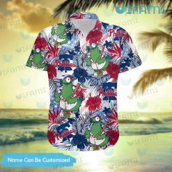 Custom Phillies Hawaiian Shirt Mascot Tropical Summer Philadelphia Phillies Present