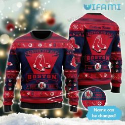 Custom Red Sox Christmas Sweater Logo History EST 1901 Boston Red Sox Gift
