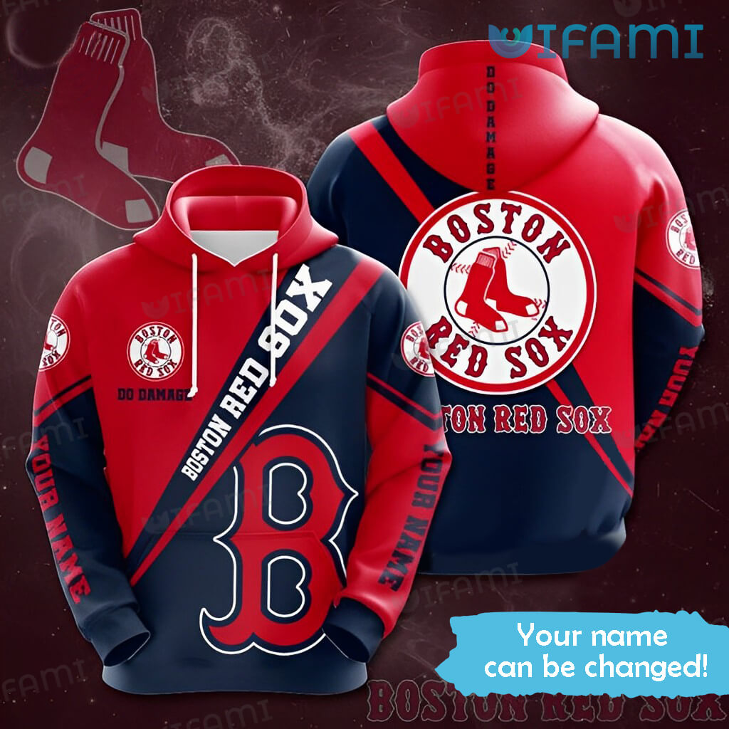 Custom Red Sox Hoodie 3D Do Damage Boston Red Sox Gift - Personalized  Gifts: Family, Sports, Occasions, Trending
