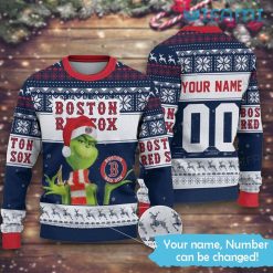 Custom Red Sox Sweater Grinch Tribal Pattern Boston Red Sox Gift