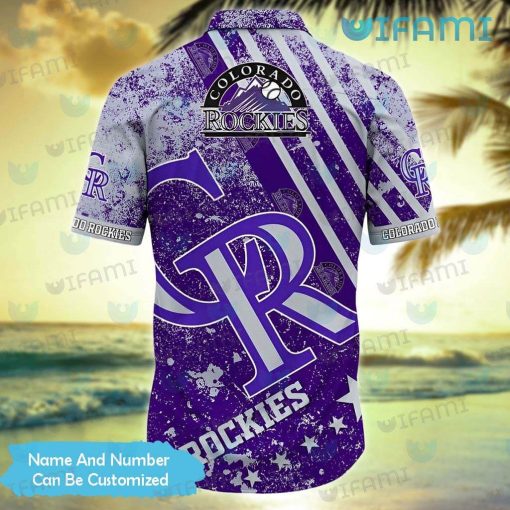 Custom Rockies Hawaiian Shirt Grunge Pattern Colorado Rockies Gift