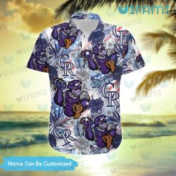 Custom Rockies Hawaiian Shirt Mascot Palm Leaf Colorado Rockies Present