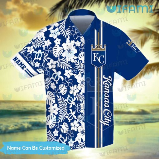 Custom Royals Hawaiian Shirt Turtle Tropical Flower Kansas City Royals Gift