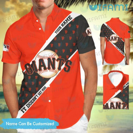 Custom SF Giants Hawaiian Shirt Logo Pattern San Francisco Giants Gift