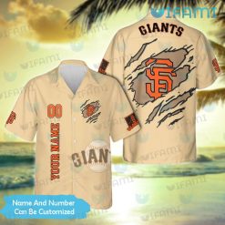 Custom SF Giants Hawaiian Shirt Ripped Logo San Francisco Giants Gift