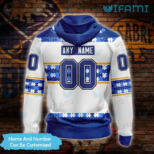 Custom Sabres Hoodie 3D Autism Awareness Ribbon Buffalo Sabres Gift