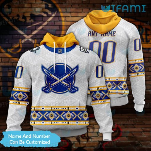 Custom Sabres Hoodie 3D Native American Pattern Buffalo Sabres Gift