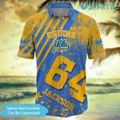 Custom UCLA Hawaiian Shirt Grunge Pattern UCLA Bruins Present
