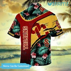Custom USC Hawaiian Shirt Hibiscus Palm Leaf USC Trojans Gift