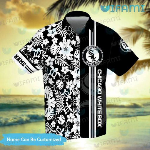 Custom White Sox Hawaiian Shirt Turtle Tropical Flower Chicago White Sox Gift