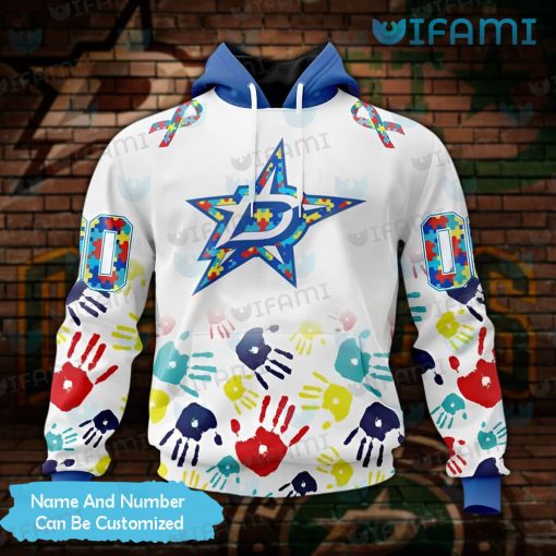 Dallas Stars Hoodie 3D Autism Hand Print Custom Dallas Stars Gift