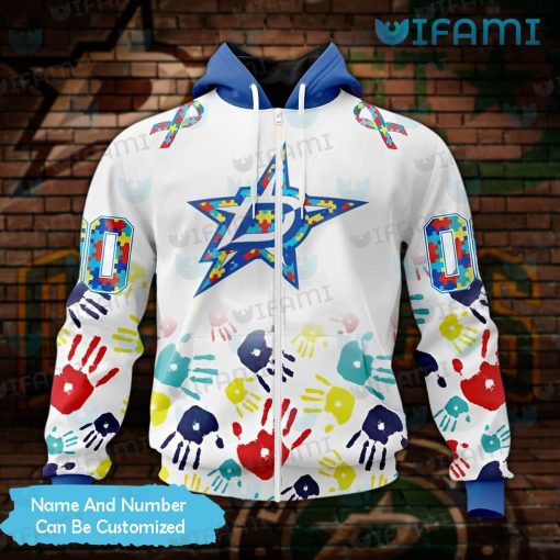 Dallas Stars Hoodie 3D Autism Hand Print Custom Dallas Stars Gift