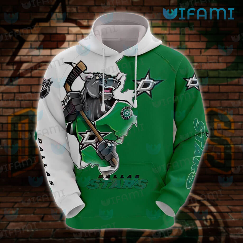 Dallas Stars Hoodie 3D Broken Mascot Dallas Stars Gift - Personalized  Gifts: Family, Sports, Occasions, Trending