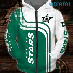 Dallas Stars Hoodie 3D Dot Pattern Dallas Stars Zipper