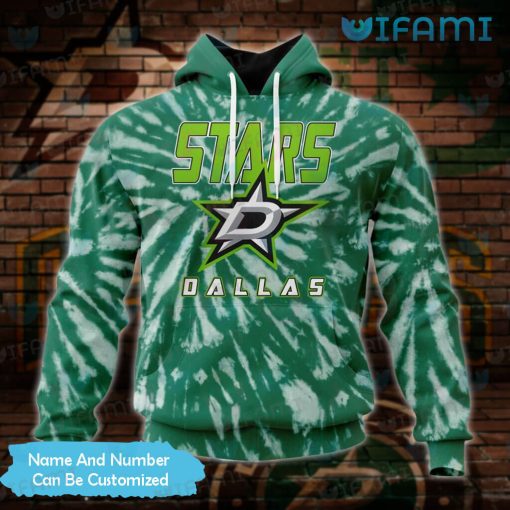 Dallas Stars Hoodie 3D Green Tie Dye Custom Dallas Stars Gift