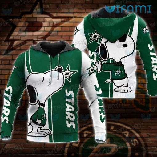 Dallas Stars Hoodie 3D Snoopy Kiss Logo Dallas Stars Gift