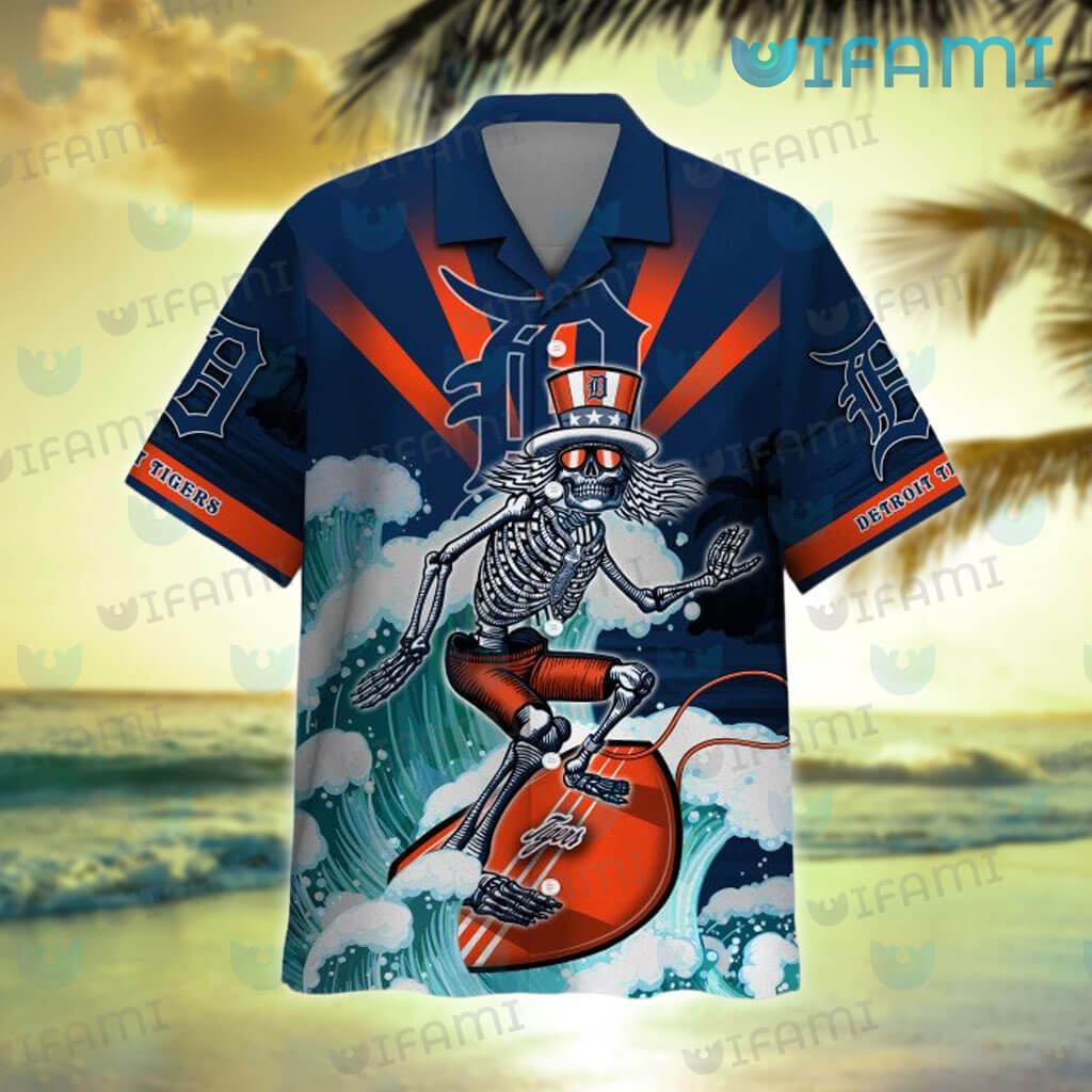 MLB Detroit Tigers Grateful Dead Hawaiian Shirt