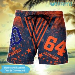 Detroit Tigers Hawaiian Shirt Grunge Pattern Personalized Detroit Tigers Short